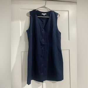 Steve Madden Navy Pinstripe Dress